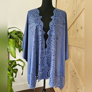 CHICO'S one size‎ dark blue shawl wrap